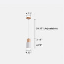 Black Wood Cylinder Pendant Light Modern Single