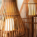 Boho Rattan LED Floor Lantern | Large Flameless Candle Lantern for Living Room