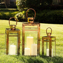 Candle Lanterns 3-Piece Set | Decorative Metal Lanterns for  Outdoor Home