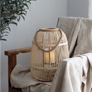 Boho Rattan Lanterns for Home Decor | Handmade Bamboo Candle Holders